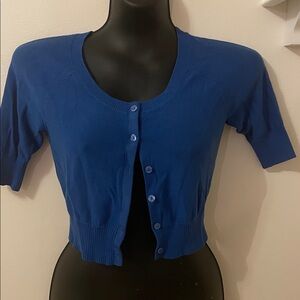 Old Navy Blue cropped Button-Up Cardigan